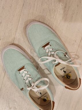 Polo Ralph Lauren Mint Canvas Sneakers